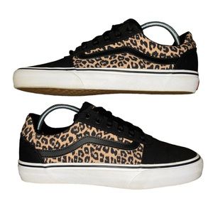 Vans leopard print skate shoes women’s size 10 men’s 8.5